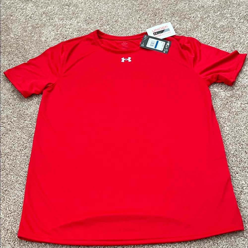 Under  Armour youth  Bright Red Athletic Tee